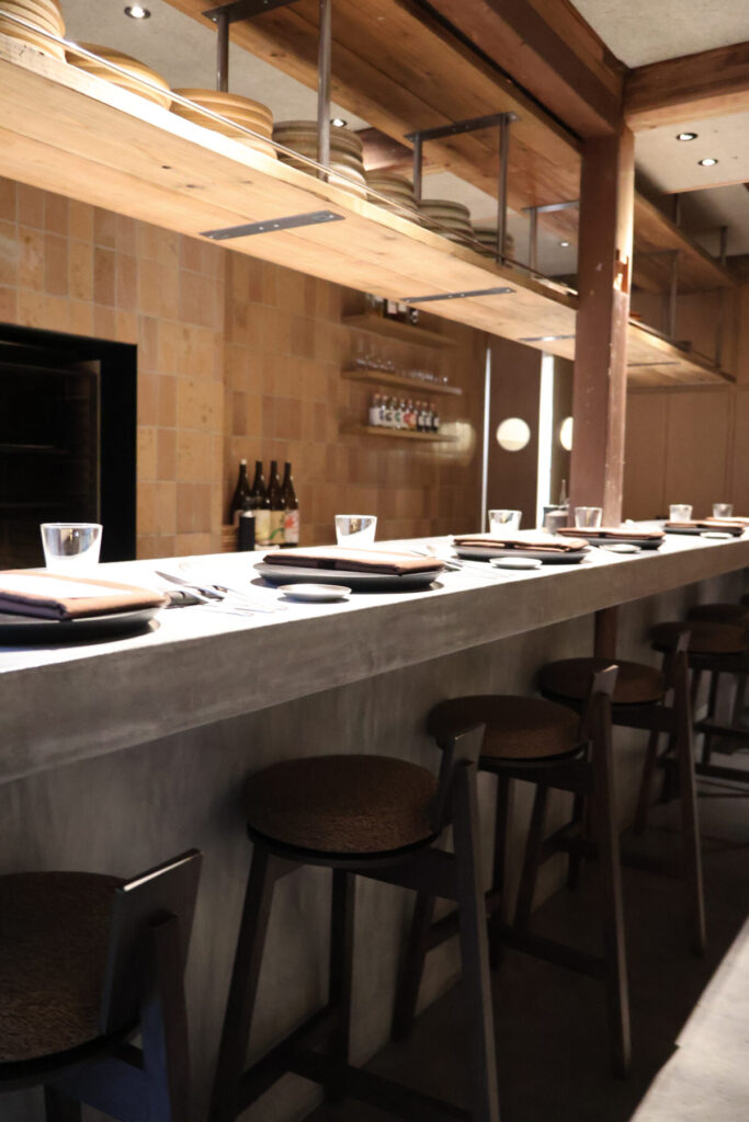 「mont restaurant」のカウンター席
