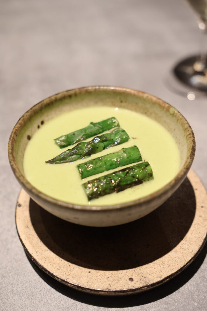 菜の花とみゆき卵を使った洋風茶碗蒸し